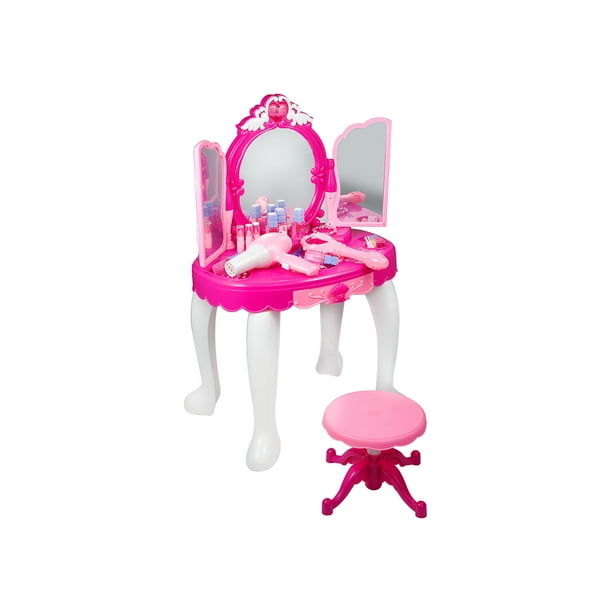Details about / Vanity Play Set Girls Pretend Play Makeup Girls Portable Toys Make Up Princess